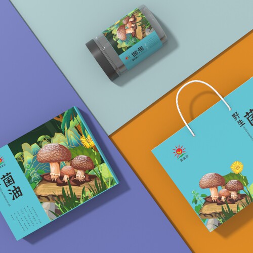 包装设计食品产品插画包装盒袋平面盒子标签瓶贴彩礼盒纸盒 - 图3