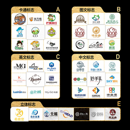 logo设计企业公司商标志产品牌卡通形象3D图标艺术字体原创vi设计-图2