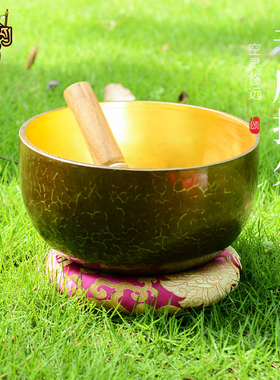 藏老喵精工紫金钵铜馨钵瑜伽音疗