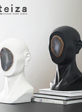 抽象客厅玄关样板间软装人像雕塑