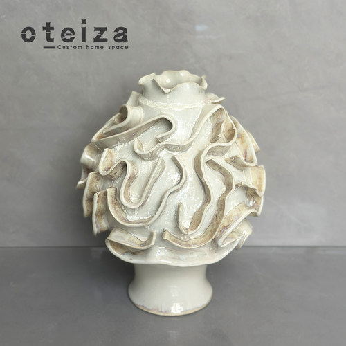 Oteiza现代简约不规则几何拈花花器酒店民宿样板间售楼处花瓶摆件 - 图1
