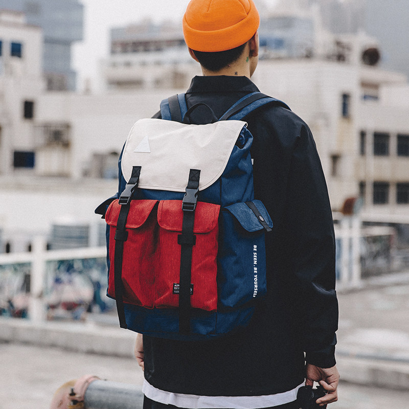 across原创潮牌大容量男休闲电脑包 across双肩背包