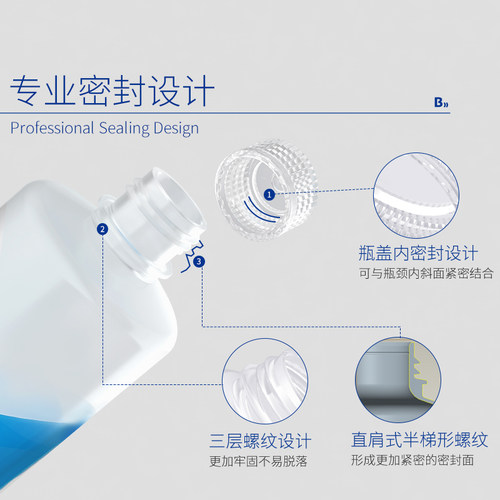 比克曼生物PP塑料试剂瓶室用广口样品瓶透明耐高温密封瓶 - 图2