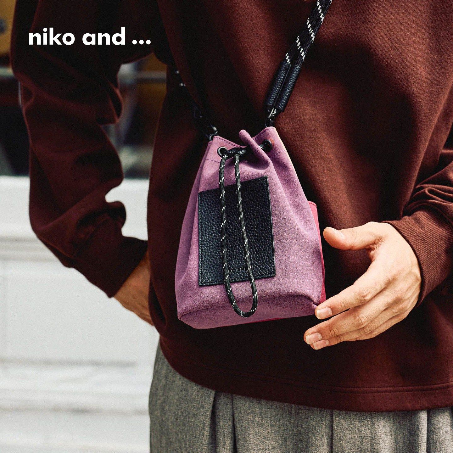 niko and ...单肩包新款时尚抽绳休闲便携斜挎包130126,淘宝优惠券,粉丝福利购,淘宝优惠卷