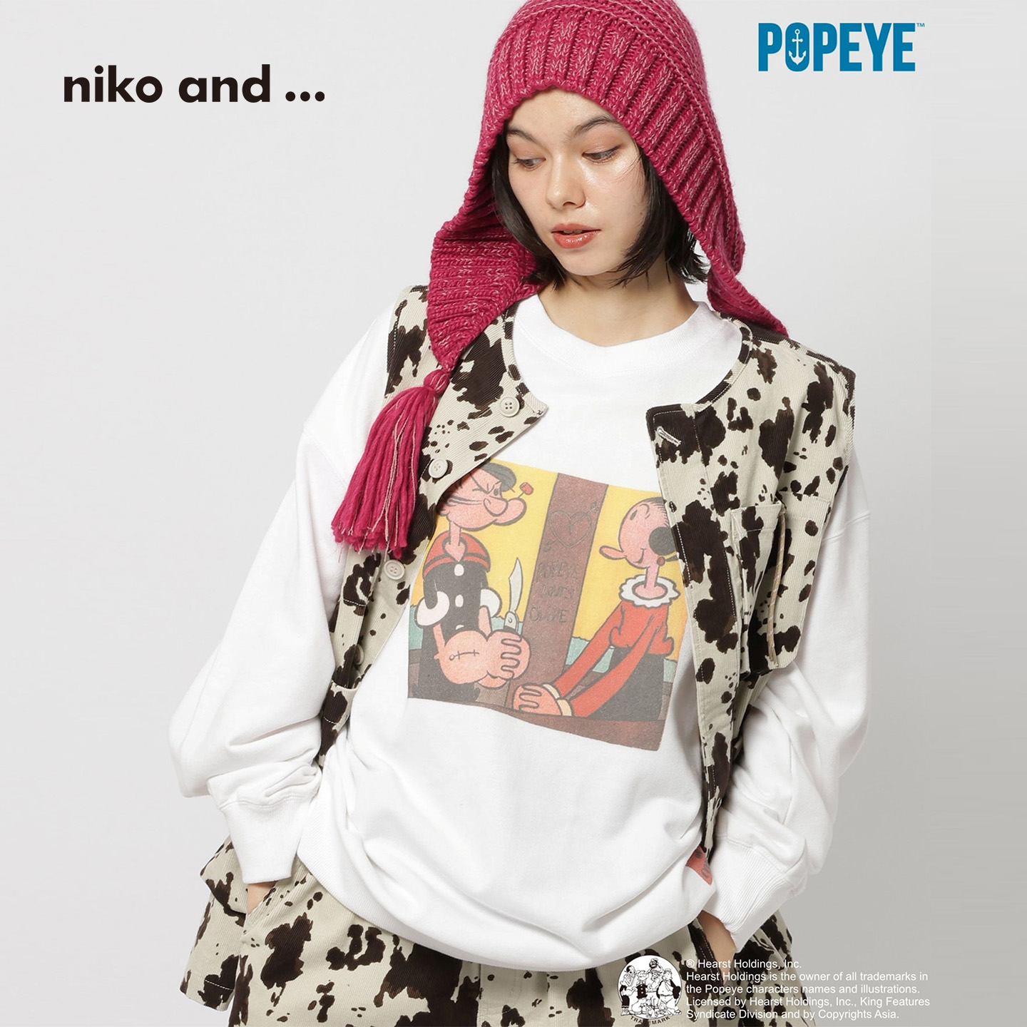 niko and ...卫衣男女同款2025冬季新款大力水手印花上衣613140 - 图2