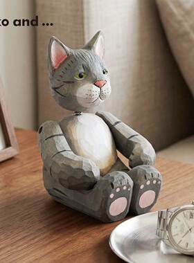 niko and ... 装饰摆件2026新款狗狗猫咪鹦鹉木制装饰品657045