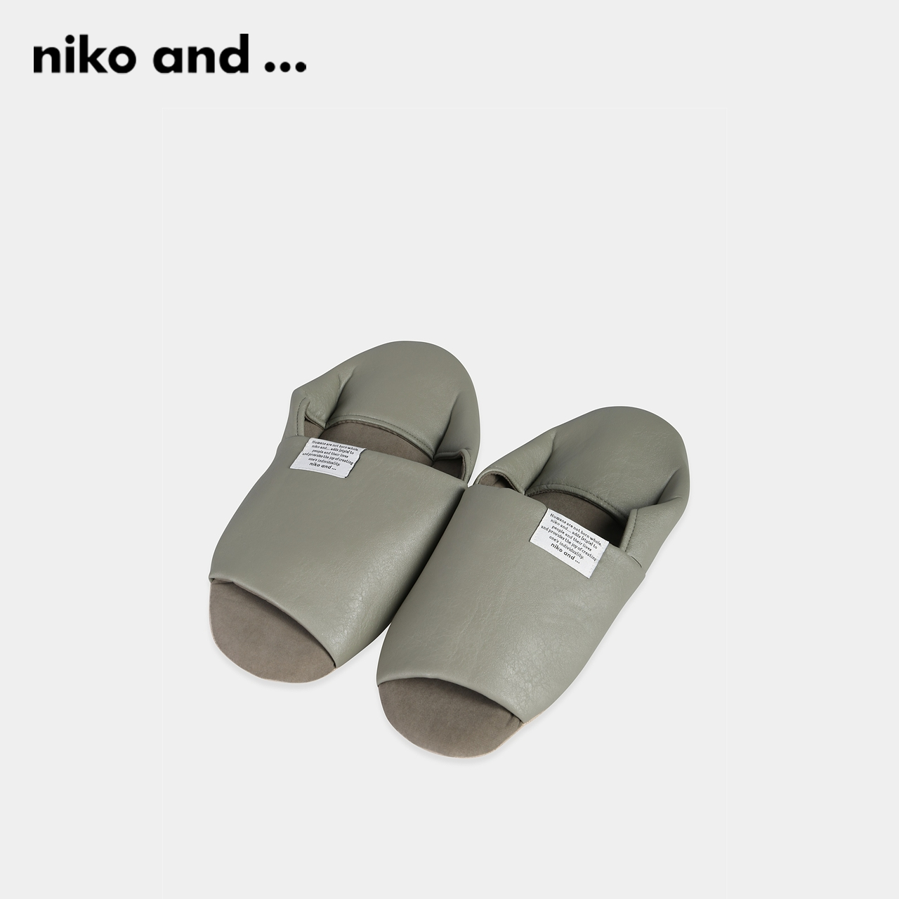 niko and...拖鞋男2023年秋冬季纯色露趾耐脏舒适居家鞋274205-图0