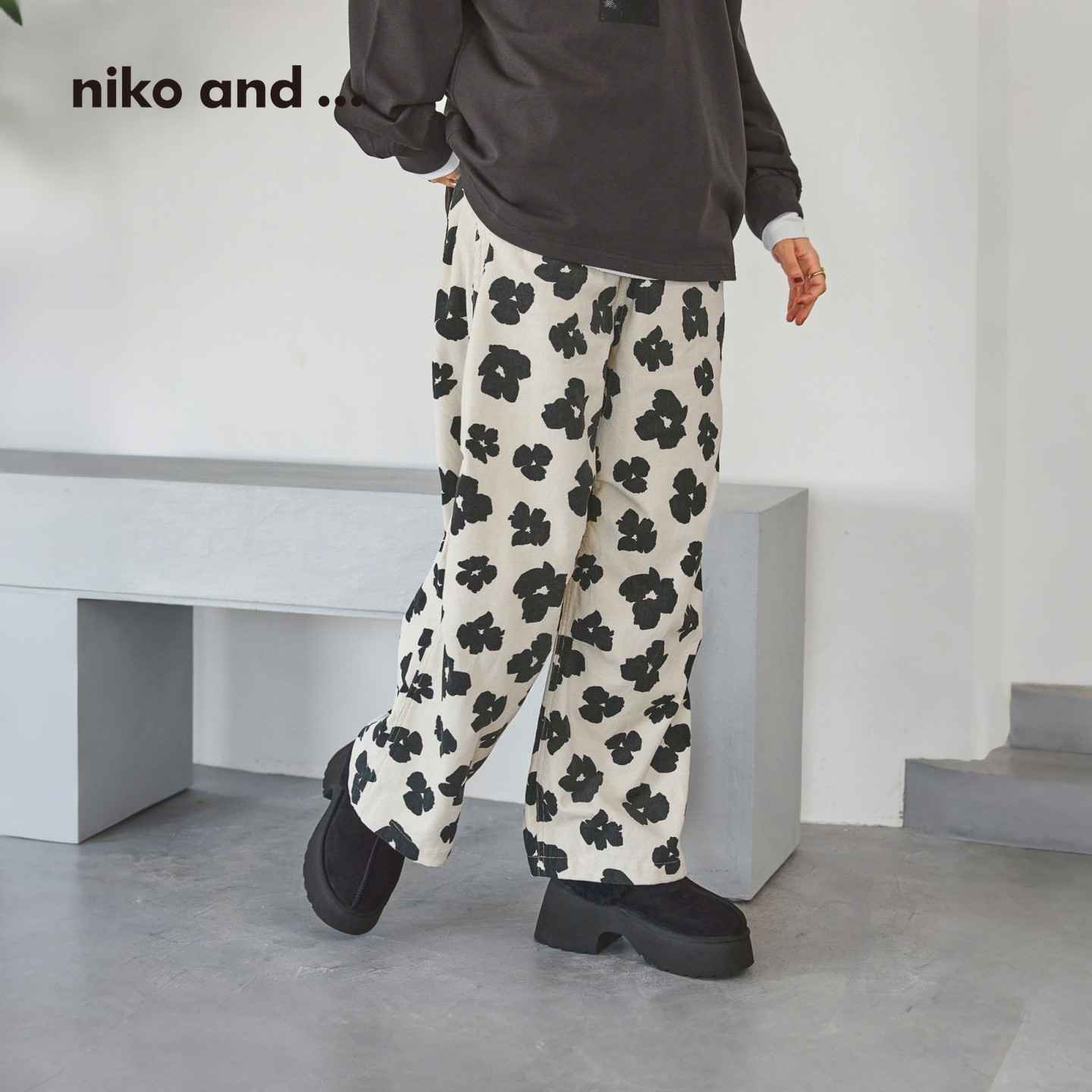 niko and ...裤子女2025冬季新款棉质复古灯芯绒宽松休闲裤590617,淘宝优惠券,粉丝福利购,淘宝优惠卷