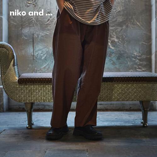 niko and ...休闲裤男2026夏季新款慵懒含亚麻多色格纹裤子631332 - 图0