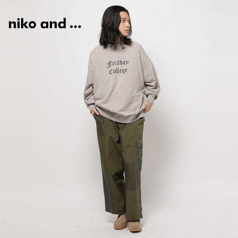 niko and…卫衣男2024春季新款破洞英文时尚潮流运动上衣108352-图2