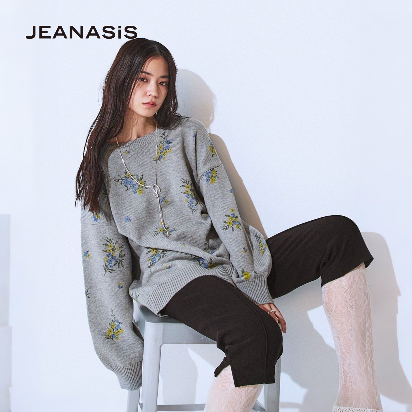 JEANASIS毛针织衫女2026春季新款棉质慵懒圆领套头毛衣650165,淘宝优惠券,粉丝福利购,淘宝优惠卷