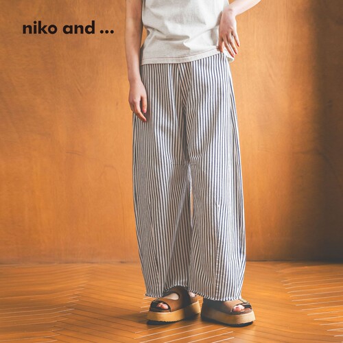 niko and ...休闲裤女2026夏季新款宽松通勤碎花棉质牛仔裤601214 - 图0