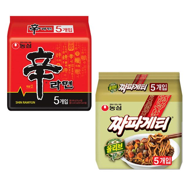 Nongshimshin ramen/jajangmyeon Korean imported pockets