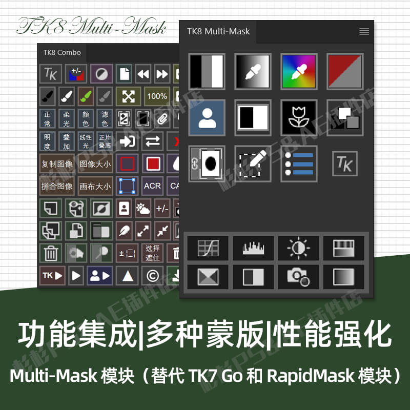 PS插件多功能亮度蒙版TK8合集TKActions v8 win+mac中文版附教程 - 图1