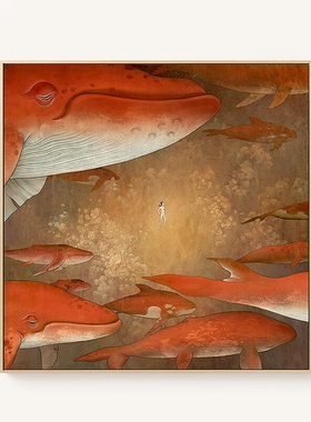 大鱼海棠×玄关挂画卧室客厅日式过道装饰画墙面餐厅壁画定做