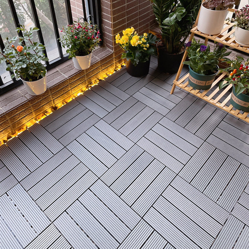 靛兔生态塑木户外阳台露台室外防腐装饰地面自己铺设安装拼接地板,淘宝优惠券,粉丝福利购,淘宝优惠卷