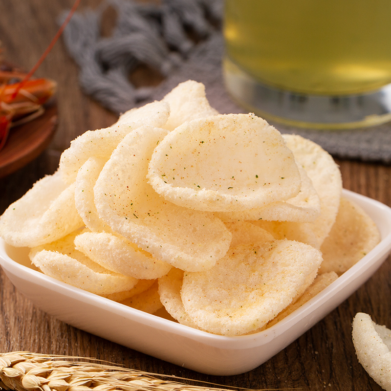 【超值推荐】FINUTE趣莱福蒜味虾片进口一大包零食包