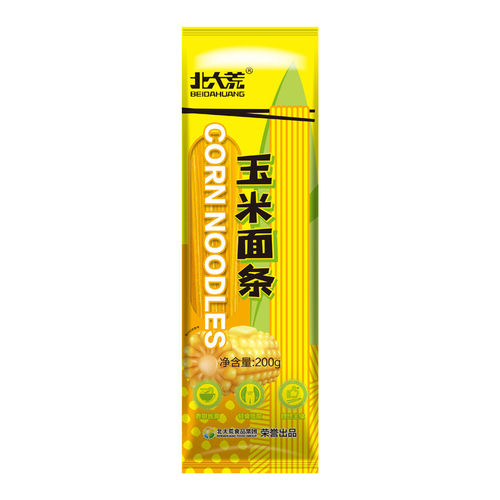 北大荒玉米面条200g*8袋东北玉米面条粗粮挂面正宗东北干面条速食 - 图1
