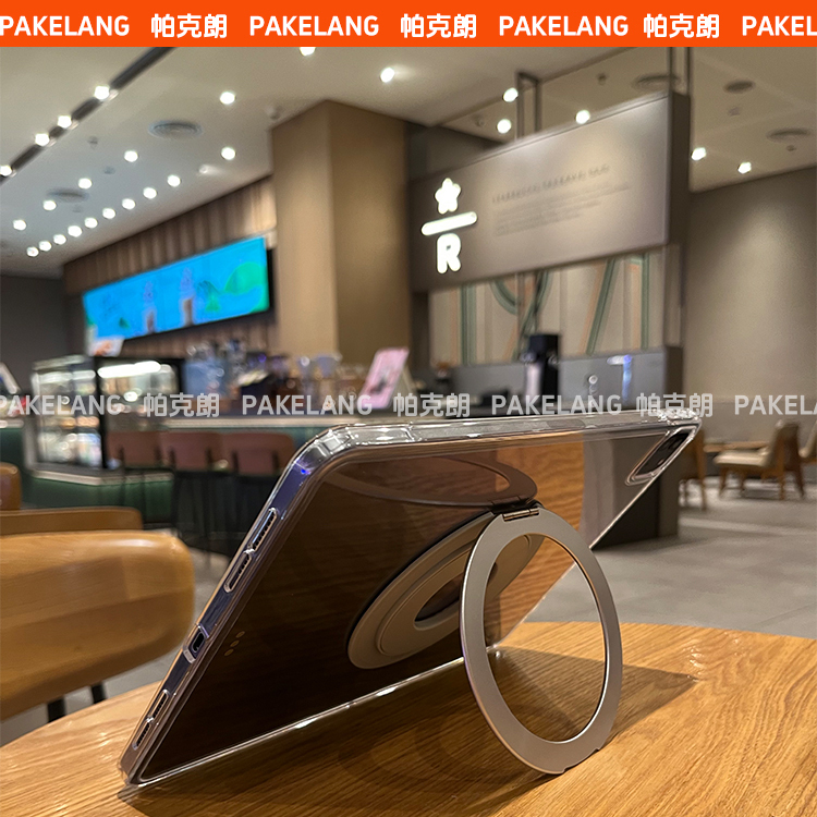 磁吸支点壳适用iPad11代保护壳Air7/6平板套苹果13寸防摔弯第10代轻薄支架mini7高透亚克力全包2025新款金属 - 图1