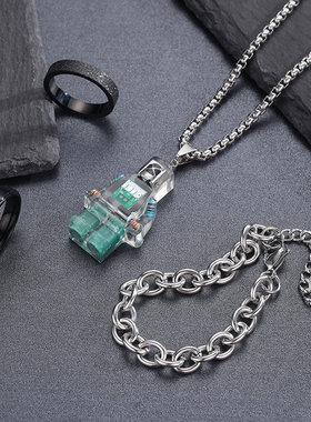 欧美古巴链手链男士潮女龙骨霸气