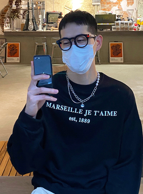 高级感宝石珍珠拼接项链男小众