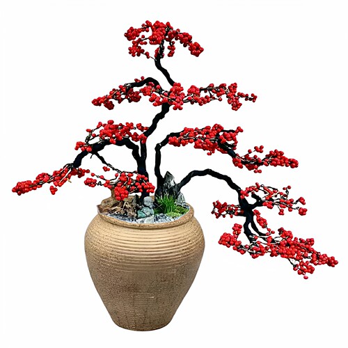进口北美冬青盆栽带红果送公树年宵花真鲜花耐寒花卉北美冬青树苗 - 图3