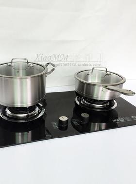 现代不锈钢汤锅煎锅样板房间厨房摆件装饰品整体橱柜锅具展厅饰品