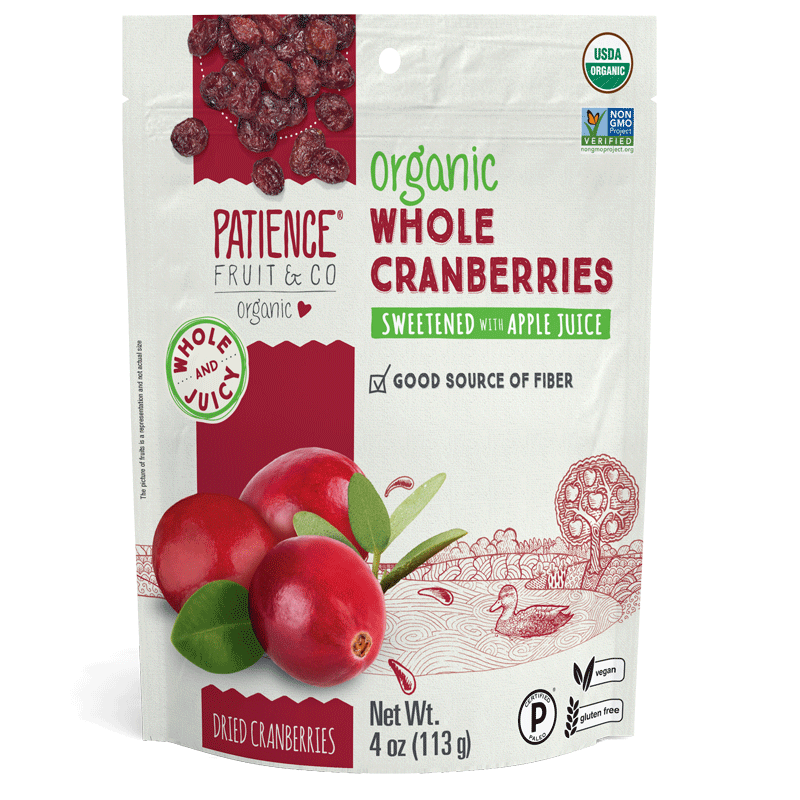 耐心有机整颗干配苹果汁孕妇蔓越莓 patiencefruitco海外旗舰蔓越莓干