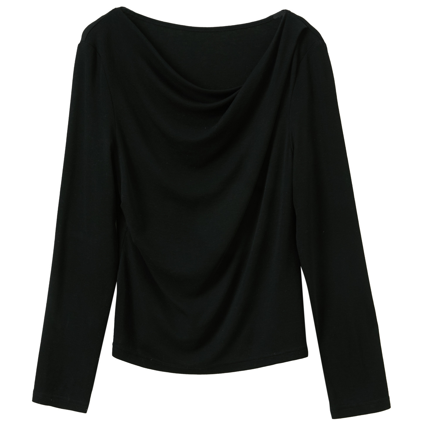 【莱赛尔】丽雪leisure2026春季新款长袖短款T恤荡领上衣女,淘宝优惠券,粉丝福利购,淘宝优惠卷