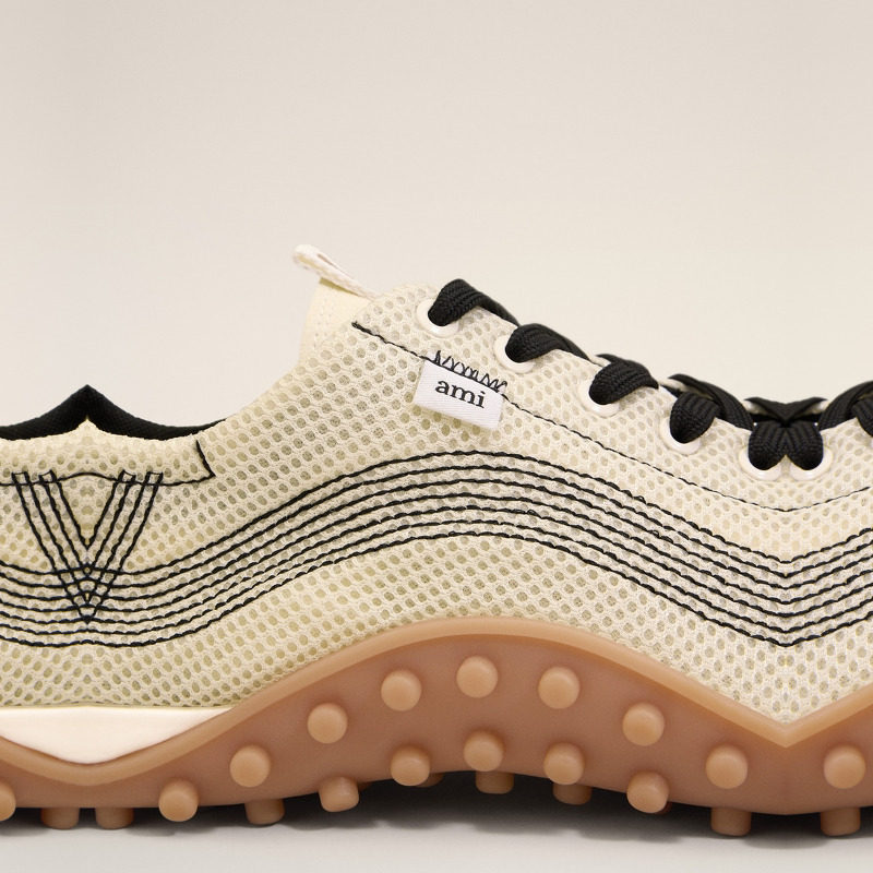 【早春新品】Ami Paris Mirage幻影网眼运动鞋 撞色系带薄底鞋,淘宝优惠券,粉丝福利购,淘宝优惠卷