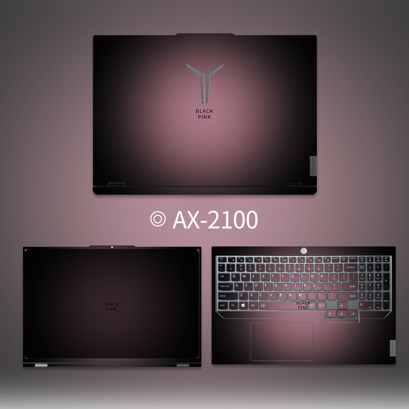 黑粉渐变电脑贴膜适用联想拯救者Y9000P保护膜R9000P外壳Y7000游戏本Y7000P贴纸R7000按键贴R7000P不留胶 - 图3