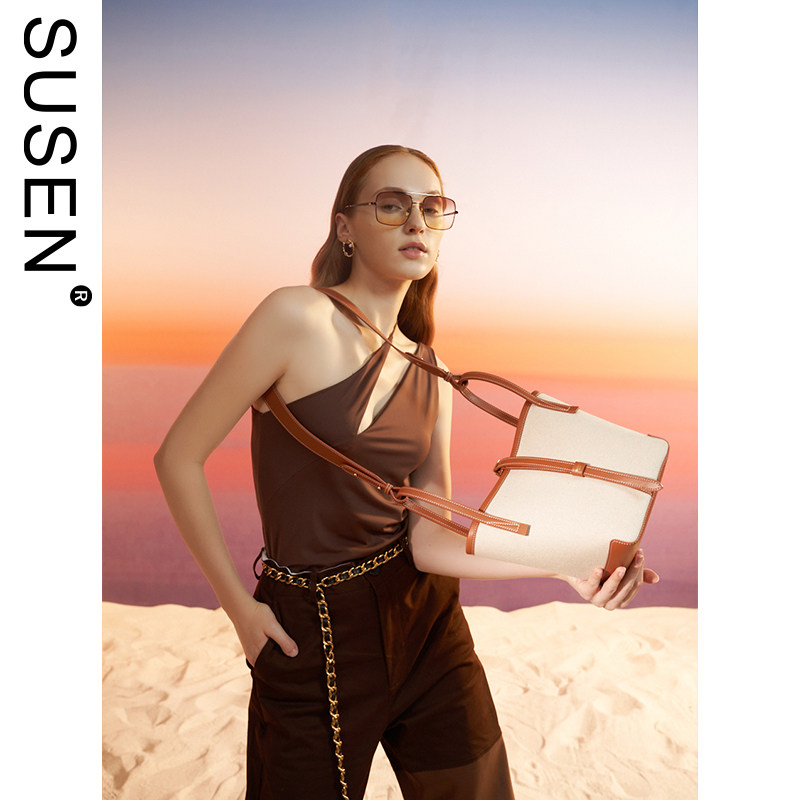 susen简约兜兜2021新款百搭单肩包 susen女士包袋