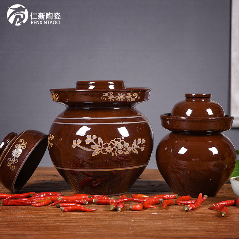 大泡菜坛子c特大号四川土陶罐陶瓷家用酸菜缸子腌制淹咸菜50斤老,淘宝优惠券,粉丝福利购,淘宝优惠卷