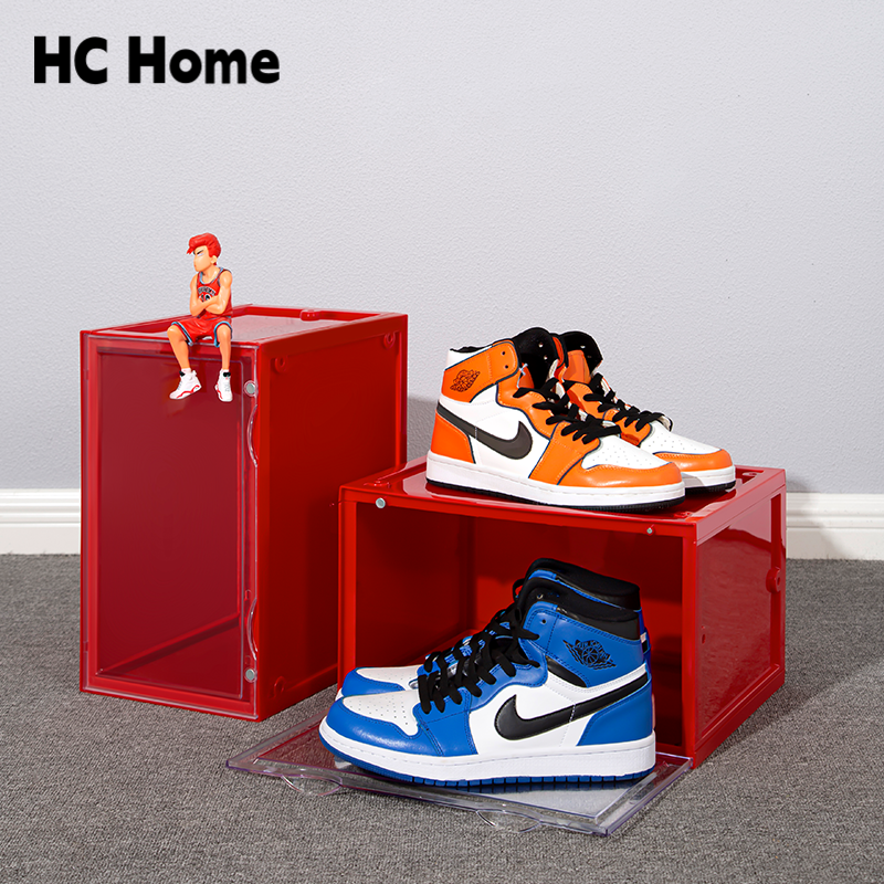 慧程亚克力透明鞋盒收纳盒子AJ球鞋防氧化柜塑料磁吸侧开展示鞋墙,淘宝优惠券,粉丝福利购,淘宝优惠卷