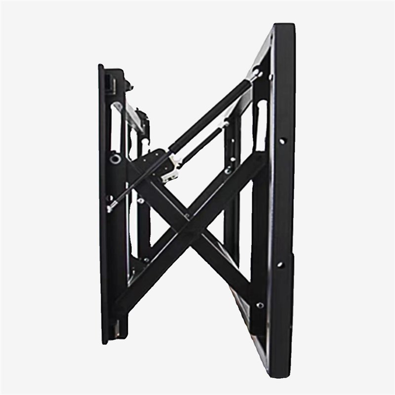 Front maintenance hydraulic bracket 65/75/86/98/100/120-inch splicing screen TV wall embedded telescopic hanger