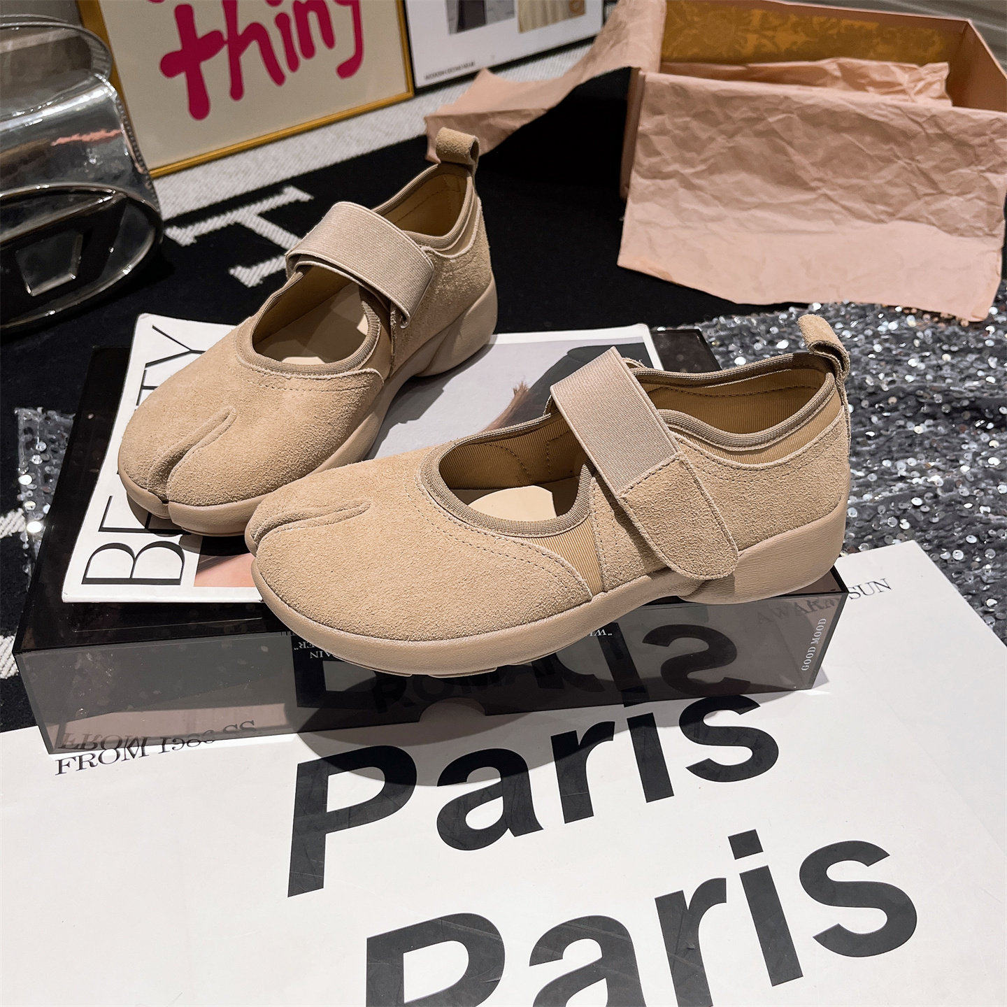 真皮版~欧货一字玛丽珍分趾猪蹄鞋芭蕾风平底鞋单鞋船鞋小皮鞋女,淘宝优惠券,粉丝福利购,淘宝优惠卷