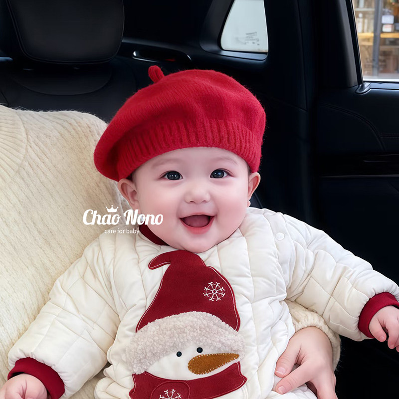 婴儿帽子秋冬款宝宝贝雷帽婴幼儿毛线针织帽时尚儿童贝雷帽南瓜帽,淘宝优惠券,粉丝福利购,淘宝优惠卷