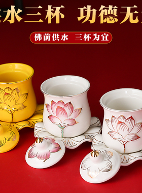 佛前供杯大悲水佛具供水杯圣水杯