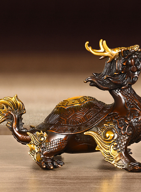 铜龙龟摆件纯铜八卦头龟