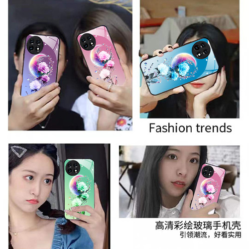 一加11手机壳1加1l时尚镜面玻璃壳1+ L1全包硅胶防摔壹加11女款月亮花网红onePlus 11新款PHB110女PHBl10潮 - 图2