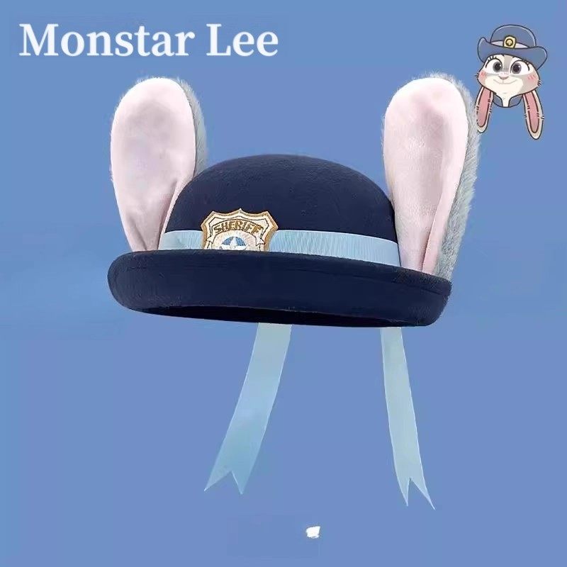 疯狂动物城2周边朱迪兔子警官cos儿童帽子女孩可爱圆顶礼帽贝雷帽,淘宝优惠券,粉丝福利购,淘宝优惠卷