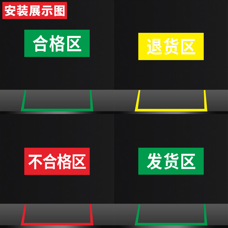 合格区仓库药房药店超市区域分区标识牌不合格品区待检验区发货区退货区阴凉库药品分区划线标志牌定制包邮 - 图1