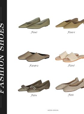 MOON慕空样板房衣帽间卧室鞋架摆件装饰品现代轻奢高跟鞋女鞋合集