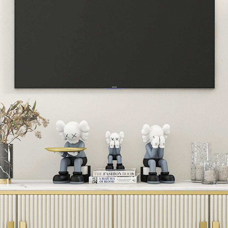 暴力熊kaws公仔玩偶小号家居客厅玄关鞋柜电视柜桌面装饰品摆件,淘宝优惠券,粉丝福利购,淘宝优惠卷