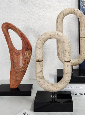 现代轻奢大理石手工艺品摆件