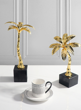 简约现代金属摆件样板间玄关