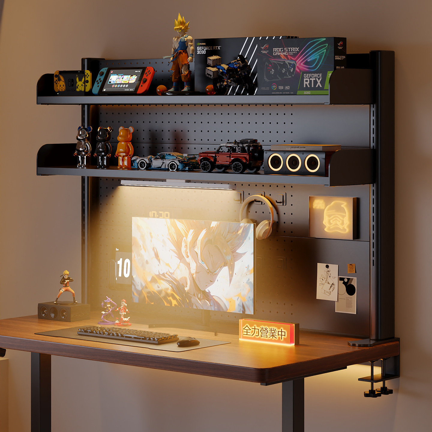 桌面书架洞洞板铁艺儿童学生电脑桌上多层书架办公桌上收纳置物架,淘宝优惠券,粉丝福利购,淘宝优惠卷