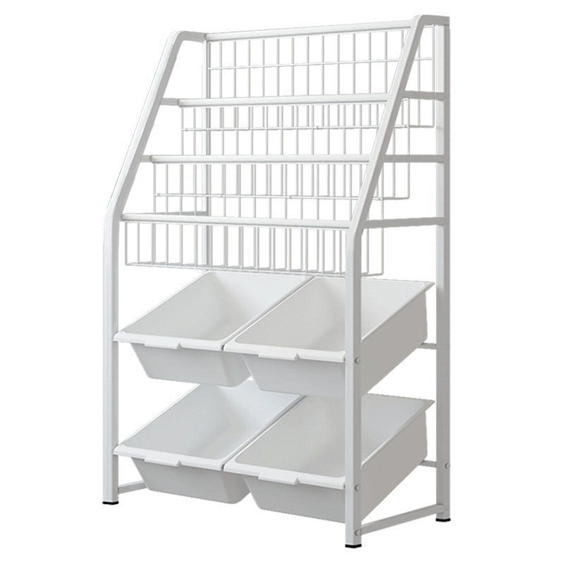 简易书架落地家用铁艺小型绘本架 朴昂书架