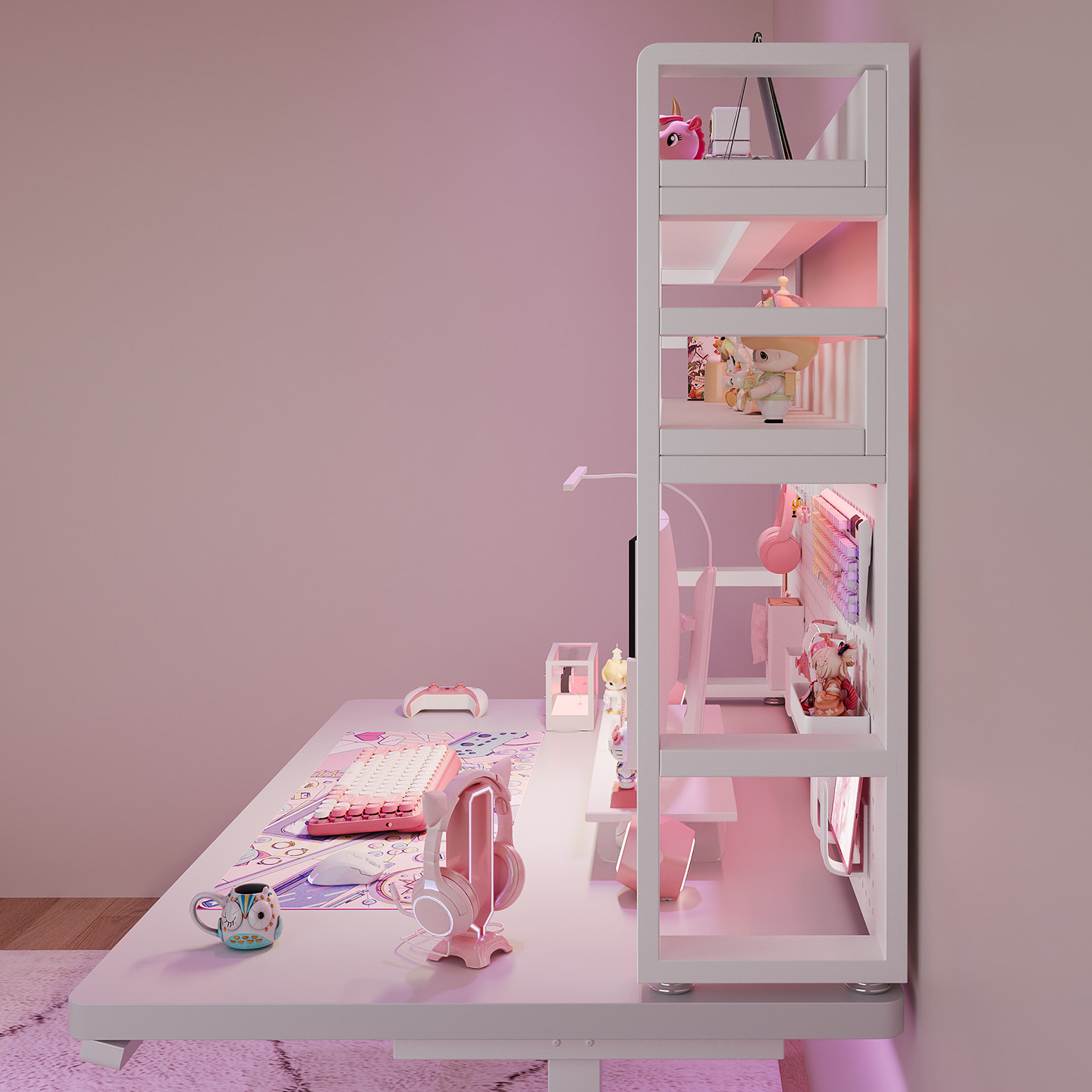 Gaming style load-bearing bookshelf