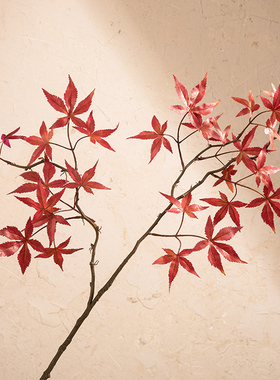 仿真枫树叶中式插花装饰